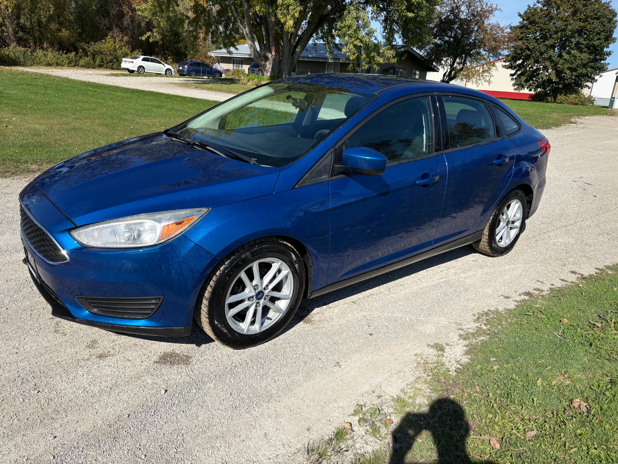 Blue Ford sedan